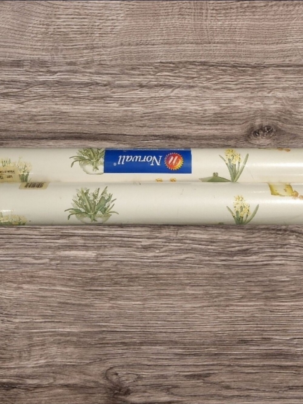 2 Vintage Wallpapers Norwall Country Floral Botanical Vinyl Wallcovering Rolls